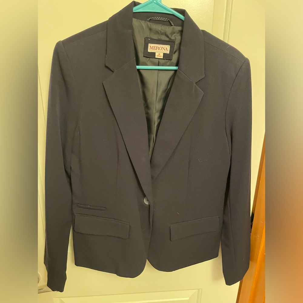 Navy Merona Blazer Size 10